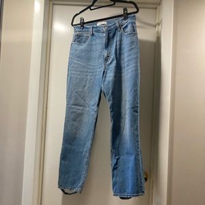 Abercrombie Curve Love Ankle Straight Ultra High Rise Jean